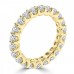 2.21 ct Ladies Round Cut Diamond Eternity Wedding Band in Yellow Gold